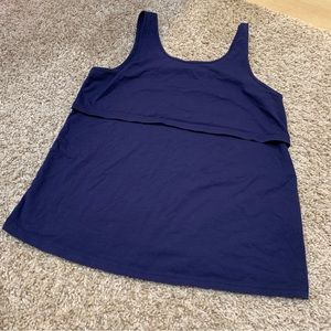 Shein Deep Blue Nursing Tank